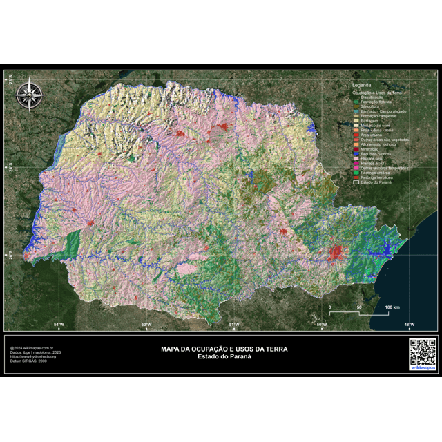 Mapa de Uso de Ocupação da Terra do Estado Paraná | wikimapas