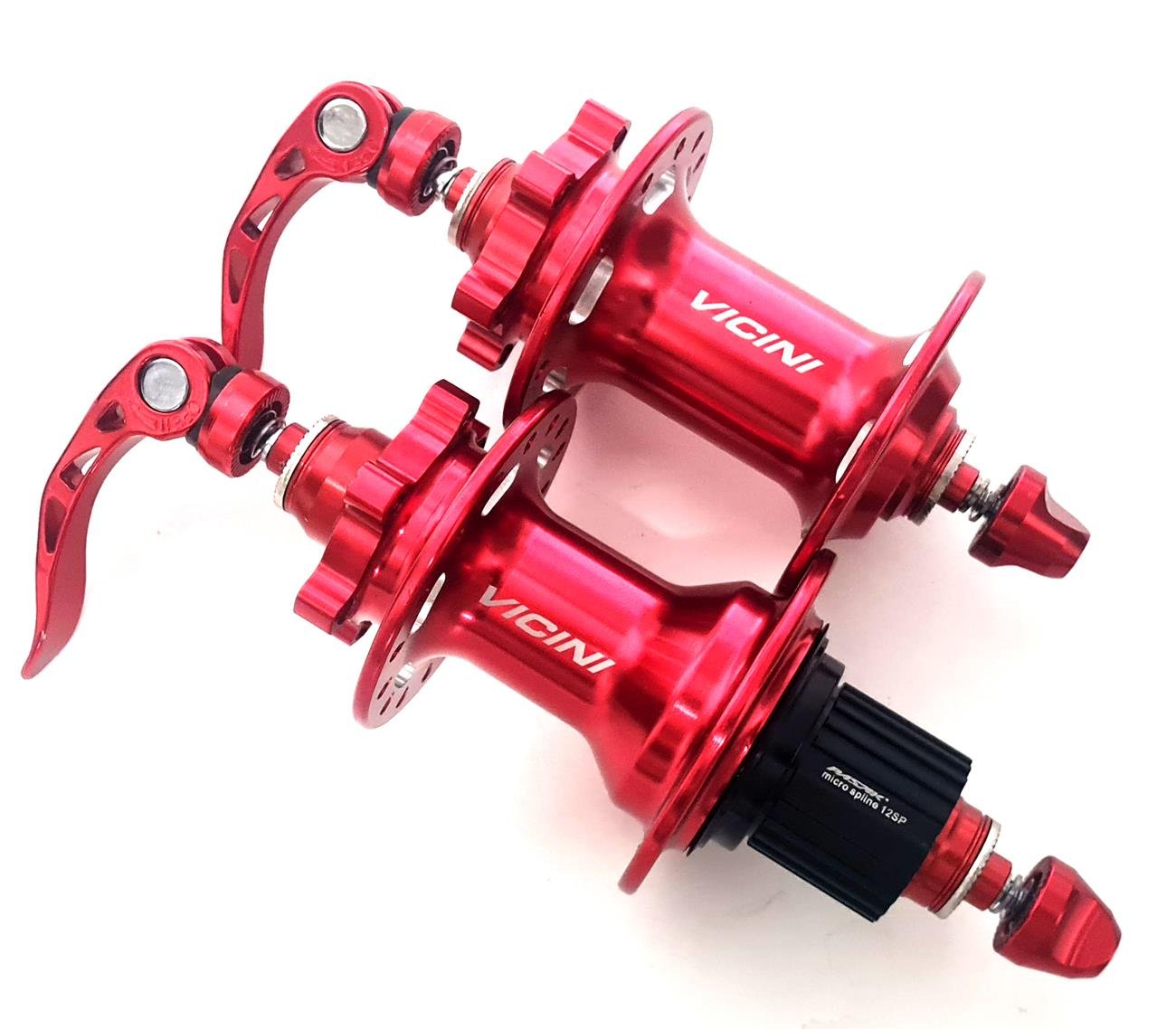 Par de Cubos Vicinitech Shimano MicroSpline 28/32 Furos 6