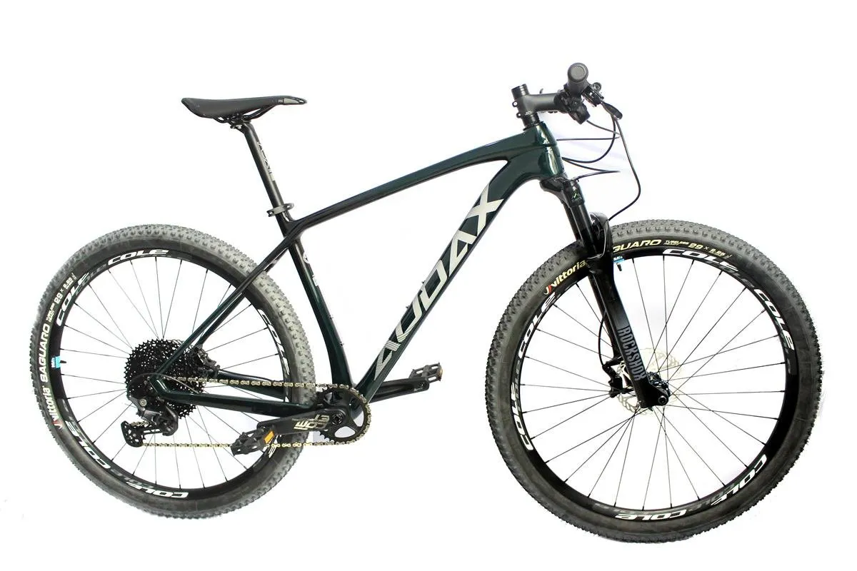 Bicicleta Aro 29 MTB Audax Auge 555 Carbono Deore 12v RockShox Tam