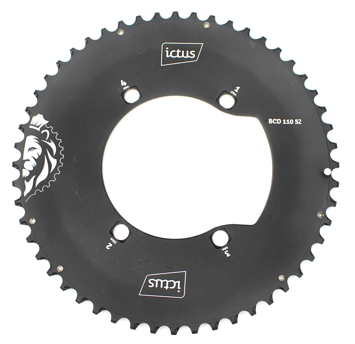 Coroa Maior Speed 52/53d Ictus BCD 110 Shimano R8000/6800 4f