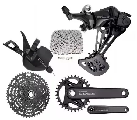 Grupo Transmissão MTB Shimano Cues 11v FC-U600 175mm 32 Dentes