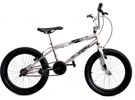 Bicicleta BMX Aro 20 Cross DNZ Cromada com Aro Aero | XCOBIKES