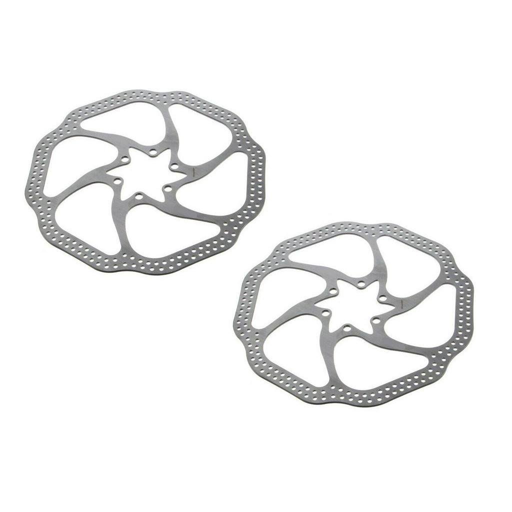 Par de Discos De Freio Rotor Absolute 160mm 6 Furos em Aço | XCOBIKES