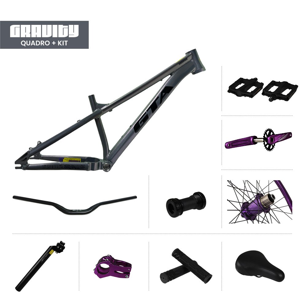 Quadro 26 Aluminio Freeride GTA Gravity Com Kit E Rodas | XCOBIKES