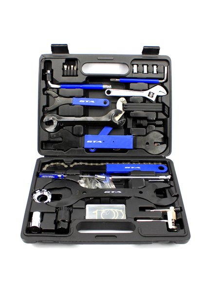 Kit de ferramentas Manutenção de Bicicleta com 37 peças e Maleta