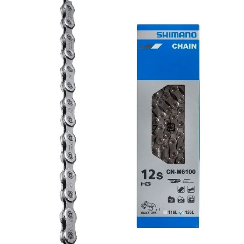 Corrente Bike Shimano Deore M6100 12V 126 elos Quick Link | XCOBIKES