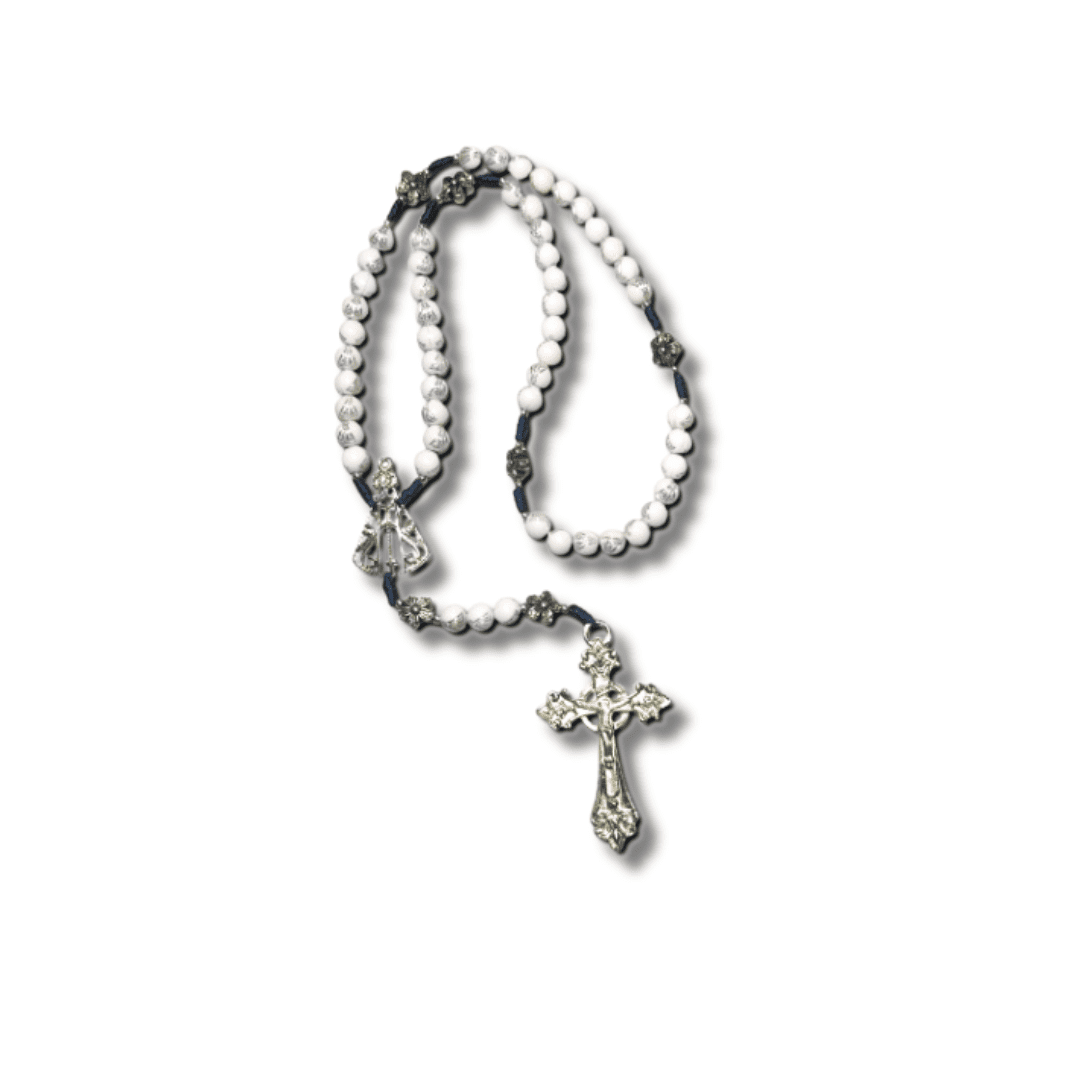 Terço Personalizado Branco - Nossa Senhora Aparecida