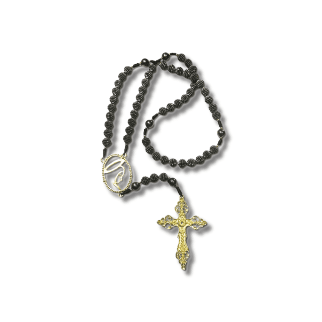 Terço Personalizado Chumbo - Face de Nossa Senhora