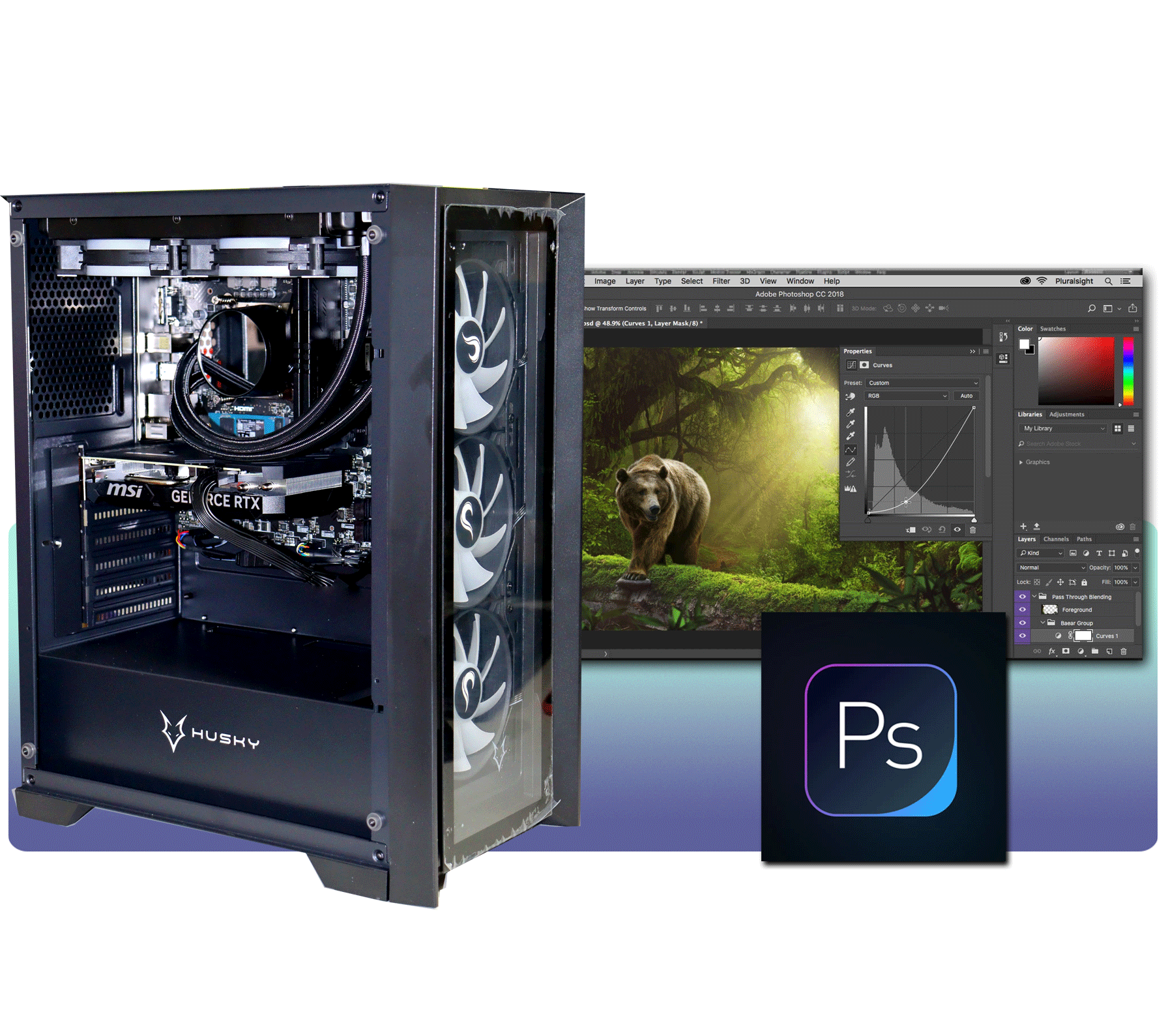 Computador para Photoshop CC - Ryzen 7 8700f, RTX 5060 8GB, 32GB DDR5 ...