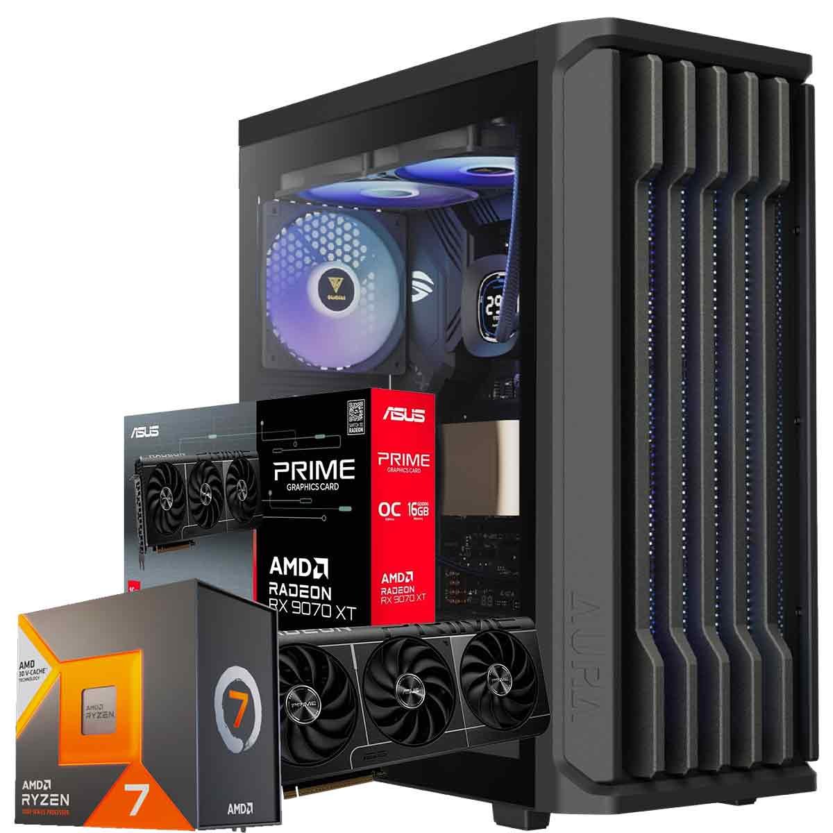 Computador Workstation AMD Ryzen 7 7800X3D, Radeon RX 9070 XT 16GB