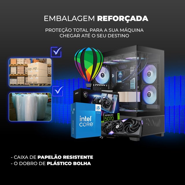 Computador Workstation para CorelDraw Intel I5-14400F, RTX 5070, Ram ...