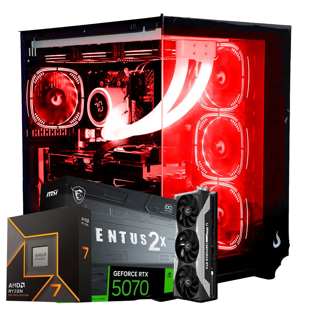 Computador Workstation Ryzen 7 9700X, RTX 5070 12GB, Ram DDR5, SSD