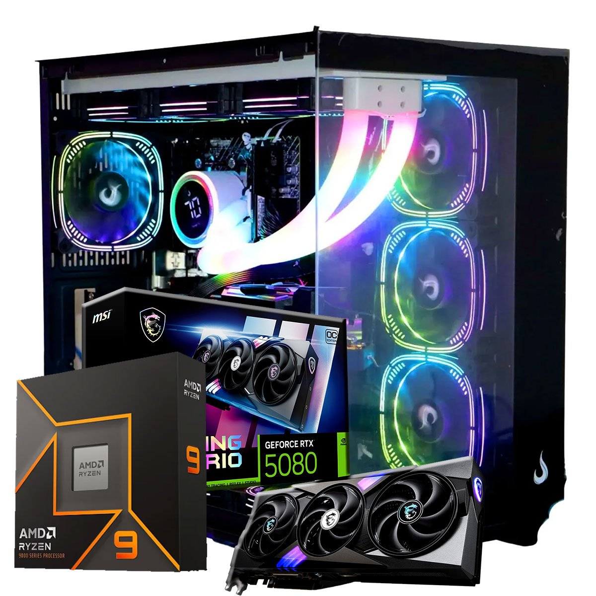 Computador Workstation Ryzen 9 9900X, RTX 5080 16GB, DDR5, SSD Computador Workstation Ryzen 9 9900X, RTX 5080 16GB, DDR5, SSD