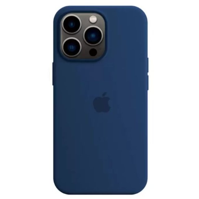Capa em silicone com MagSafe para iPhone 14 Pro Max - Azul