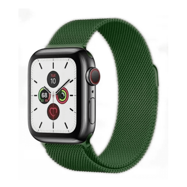 Pulseira Bracelete Milanese Loop Apple Watch Series 8 45mm Verde -  Antiimpacto