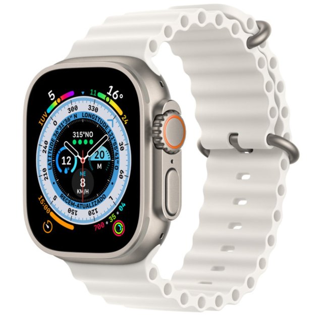 Apple Watch Ultra 2 GPS + Cellular • Caixa de titânio – 49 mm • Pulseira  Oceano azul