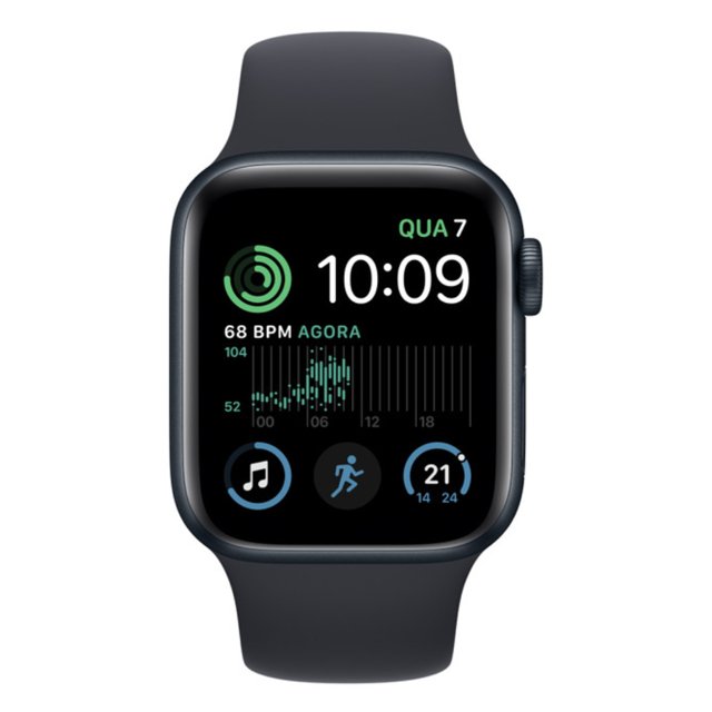 Comprar Apple Watch SE GPS • Caixa estelar de alumínio – 40 mm • Pulseira  esportiva estelar – M/G - Apple (BR)