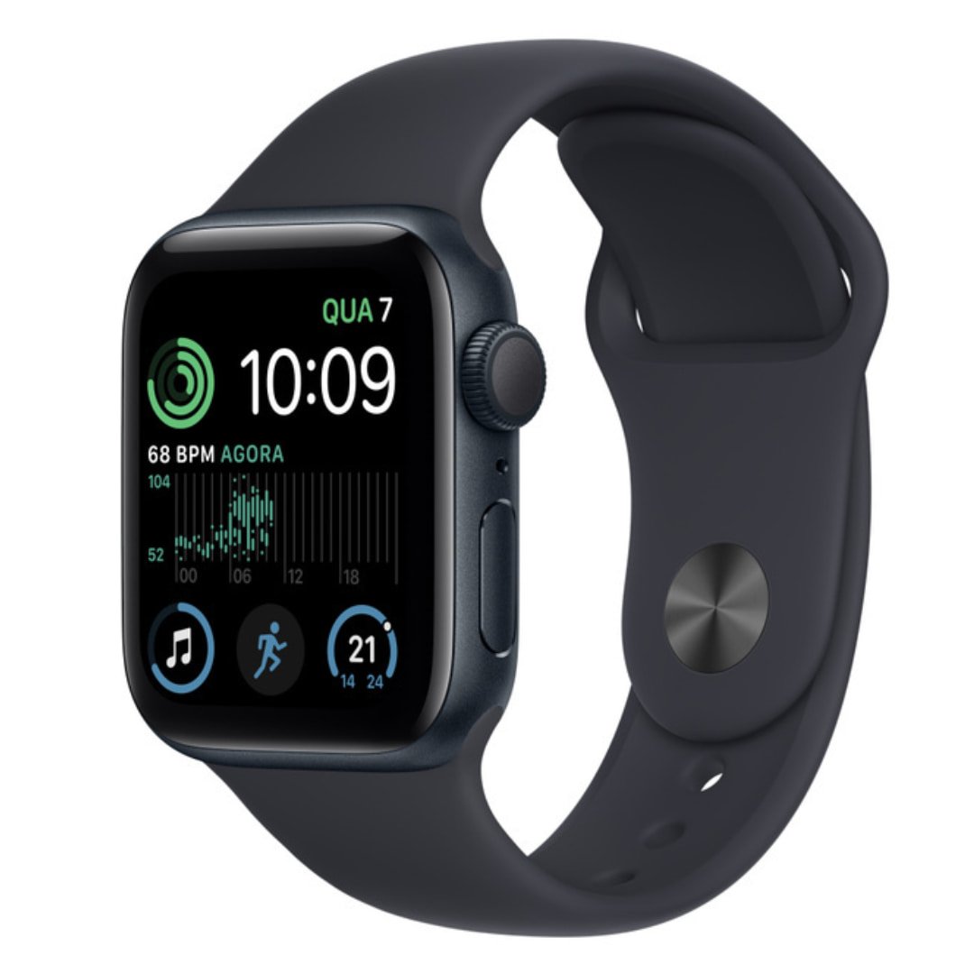 Apple Watch SE (2ª Geração) GPS 44mm Caixa meia-noite De Aluminio Apple Watch SE (2ª Geração) GPS 44mm Caixa meia-noite De Aluminio