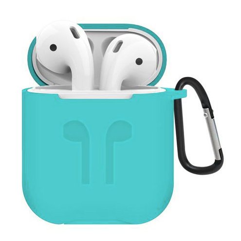 Capas de Telemóveis Capa Silicone Airpods Verde Água Capas de Telemóveis