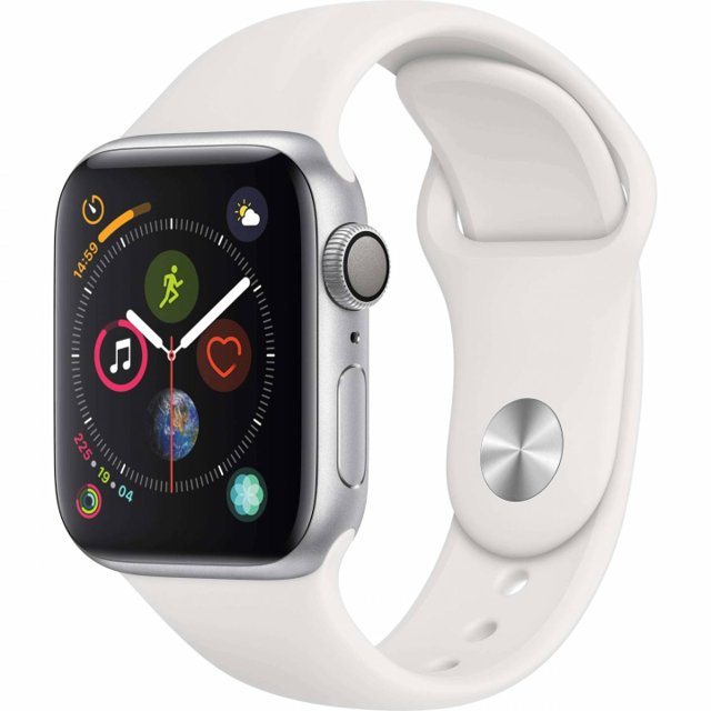 Apple Watch SE (2a geração) GPS, Smartwatch com caixa prateada de alumínio  – 44 mm • Pulseira esportiva branca – Padrão
