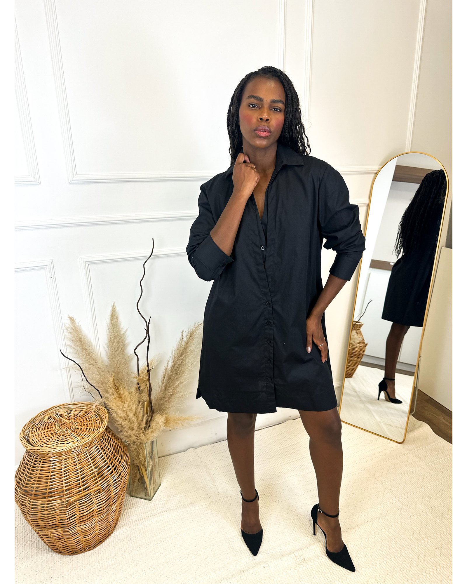 VESTIDO CHEMISE CURTO ALGODAO VALERE - Main Image