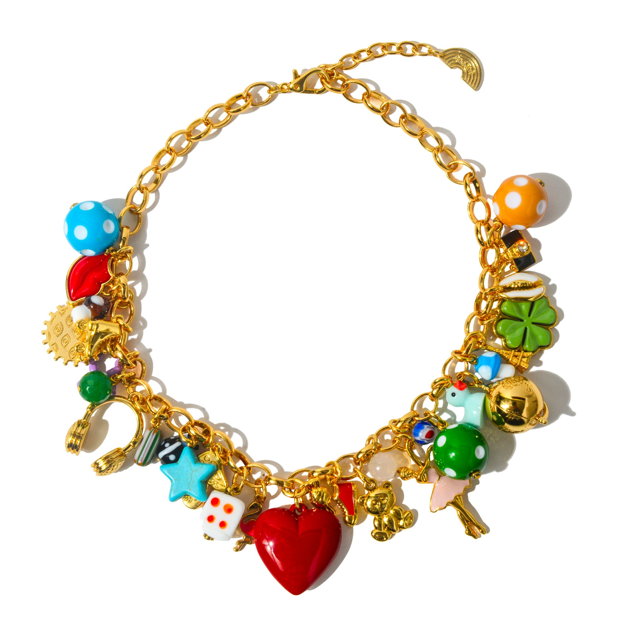 Colar 30 Pingentes Core Vermelho | Ene Ene