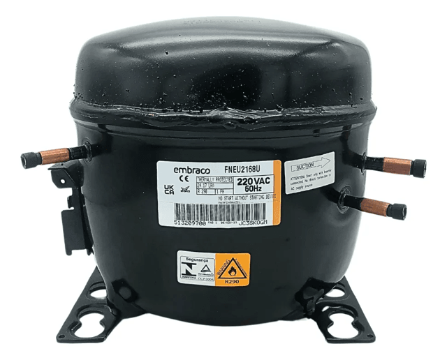 Compressor Embraco R290 Compressor Embraco 3/4HP 220V R290 FNEU2168U2 | Mega Refrigeração