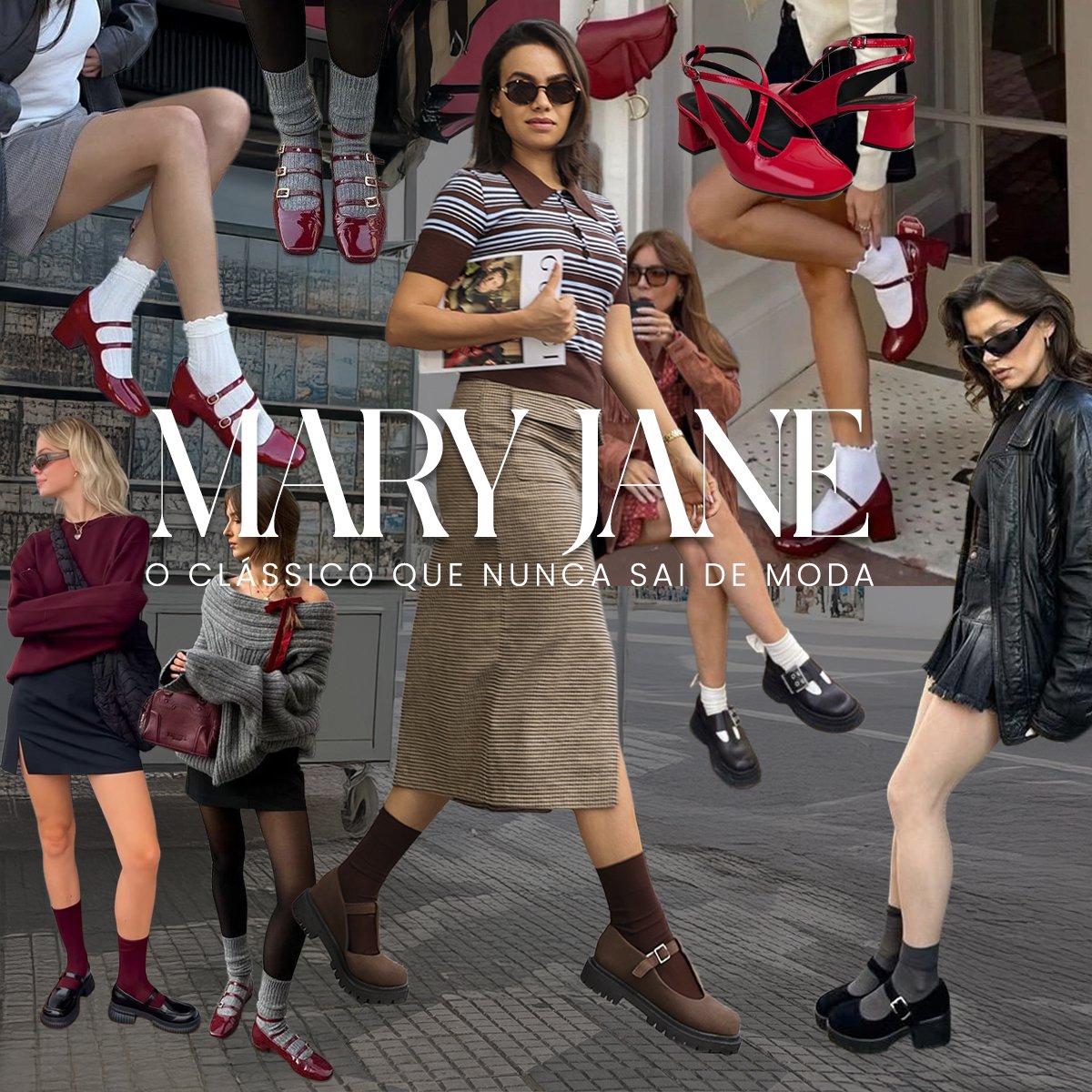 Sapato Mary Jane com Tiras e Tornozeleira – Salto Bloco e Conforto no ...