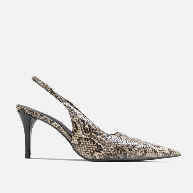 Scarpin Slingback Feminino Salto Alto Bico Fino | Pé Vermelho