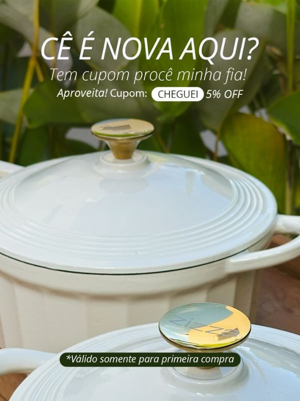 Panela Amora de Ferro Fundido 4.2 Litros | Cozimento Uniforme | Zizza