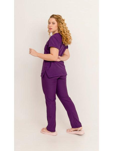 Conj Básico - Oxfordine - Roxo | Manga Moda Hospitalar | Scrubs ...