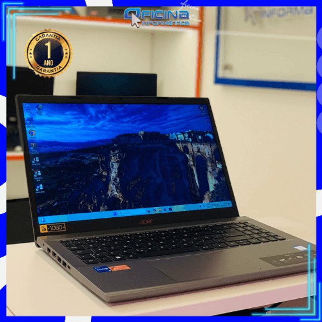 NOTEBOOK NOVO ACER ASPIRE A515 57 I5 12TH 8GB RAM 256GB SSD NVME TELA 15.6 FHD
