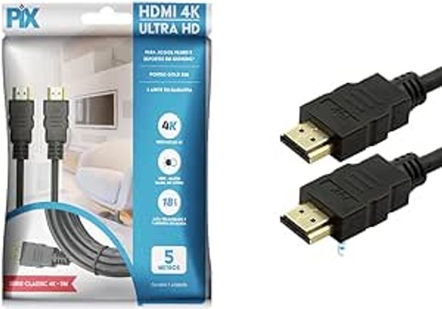 CABO HDMI 5M 2.0 SUPORTA 3D 4K ULTRA HD (018-2225) | Oficina Informática