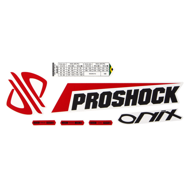 Adesivo Suspensão Proshock Ônix Spider | Cartela Personalizada | PROSHOCK