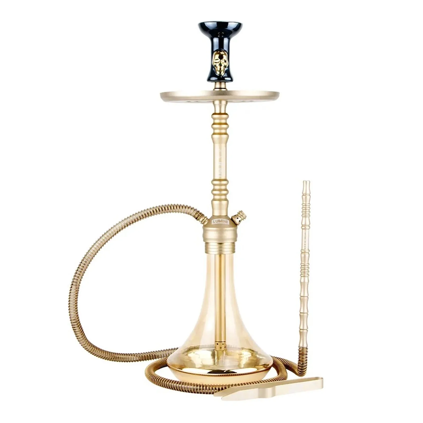 Narguile Médio Completo Lumini Maxx Joy Dourado