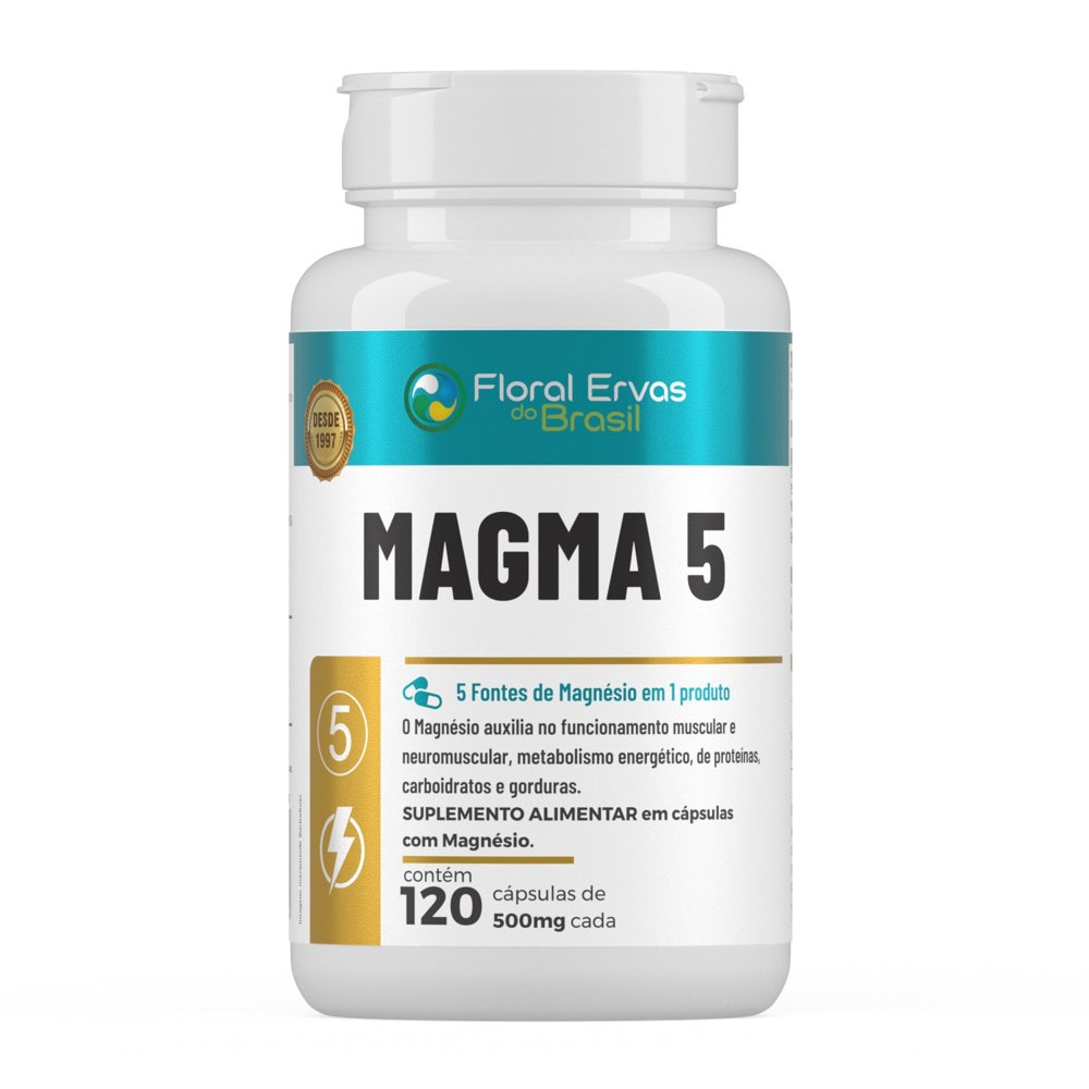 Magma 5 500mg 120 Cápsulas | Floral Ervas | Floral Ervas