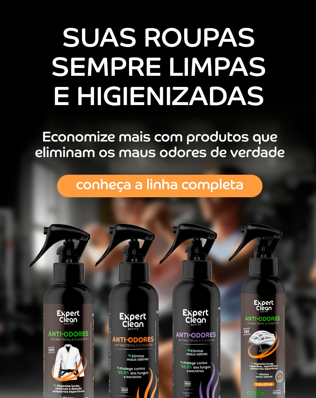 Expert Clean Sports | Produtos de higienização esportiva