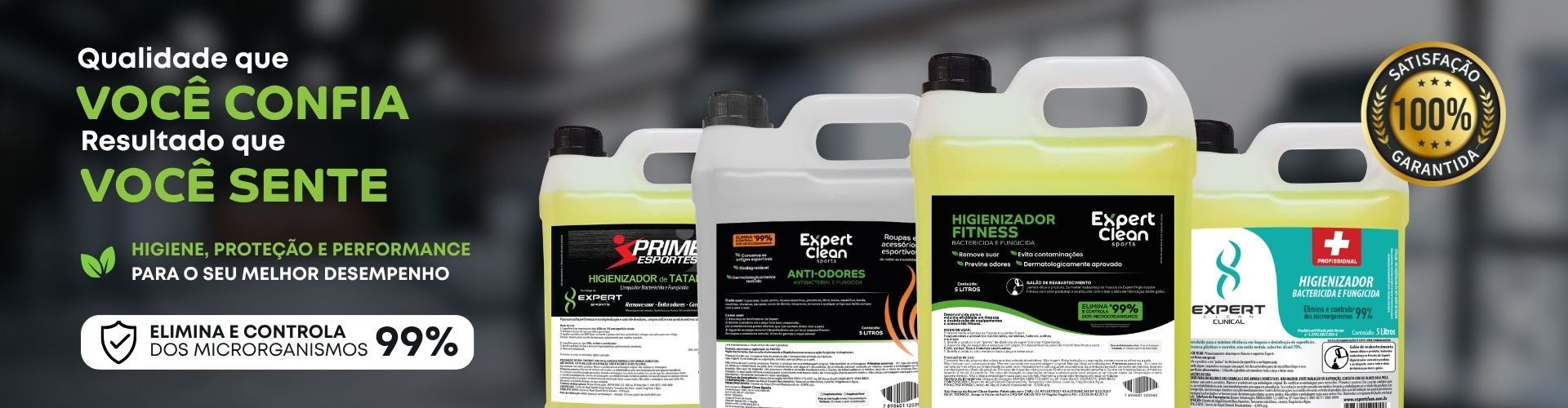 Expert Clean Sports | Produtos de higienização esportiva