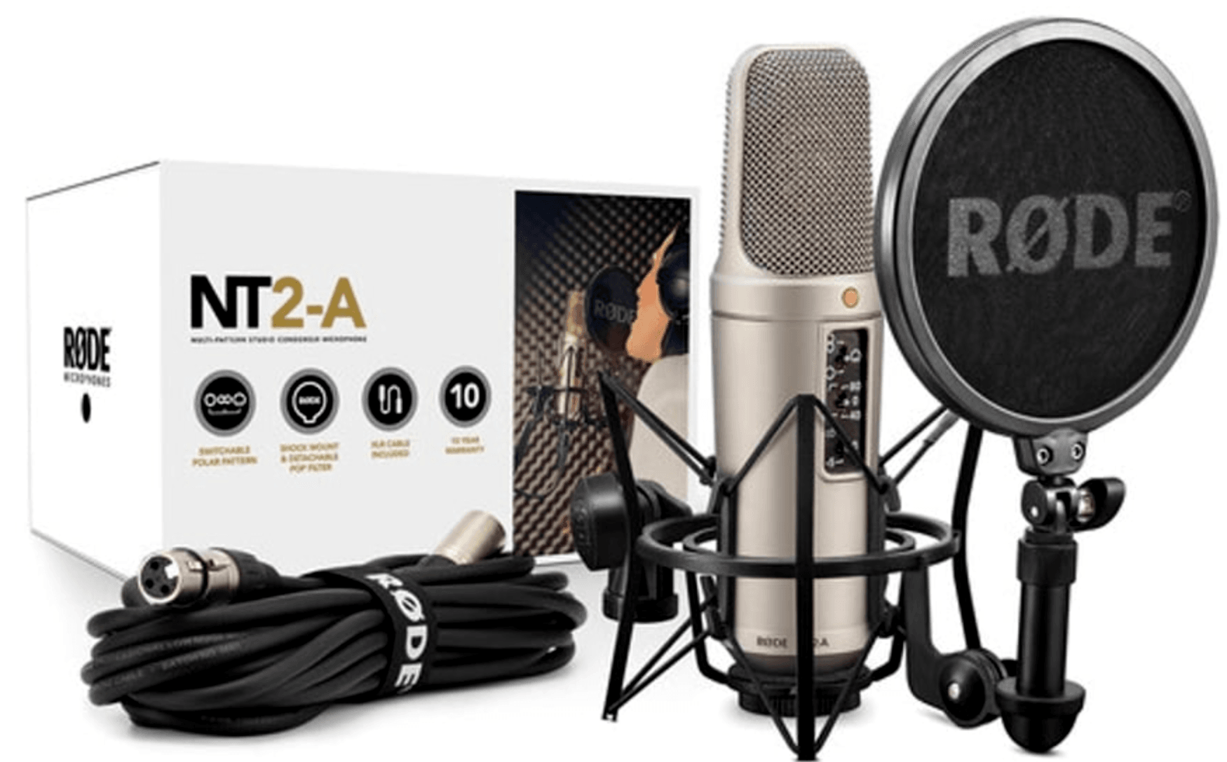 Rode NT2-A Microfone para Estúdio de gravação diafragma largo