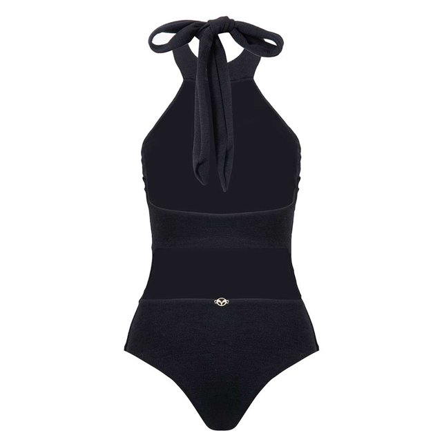 BODY COM GOLA HALTER - Preto