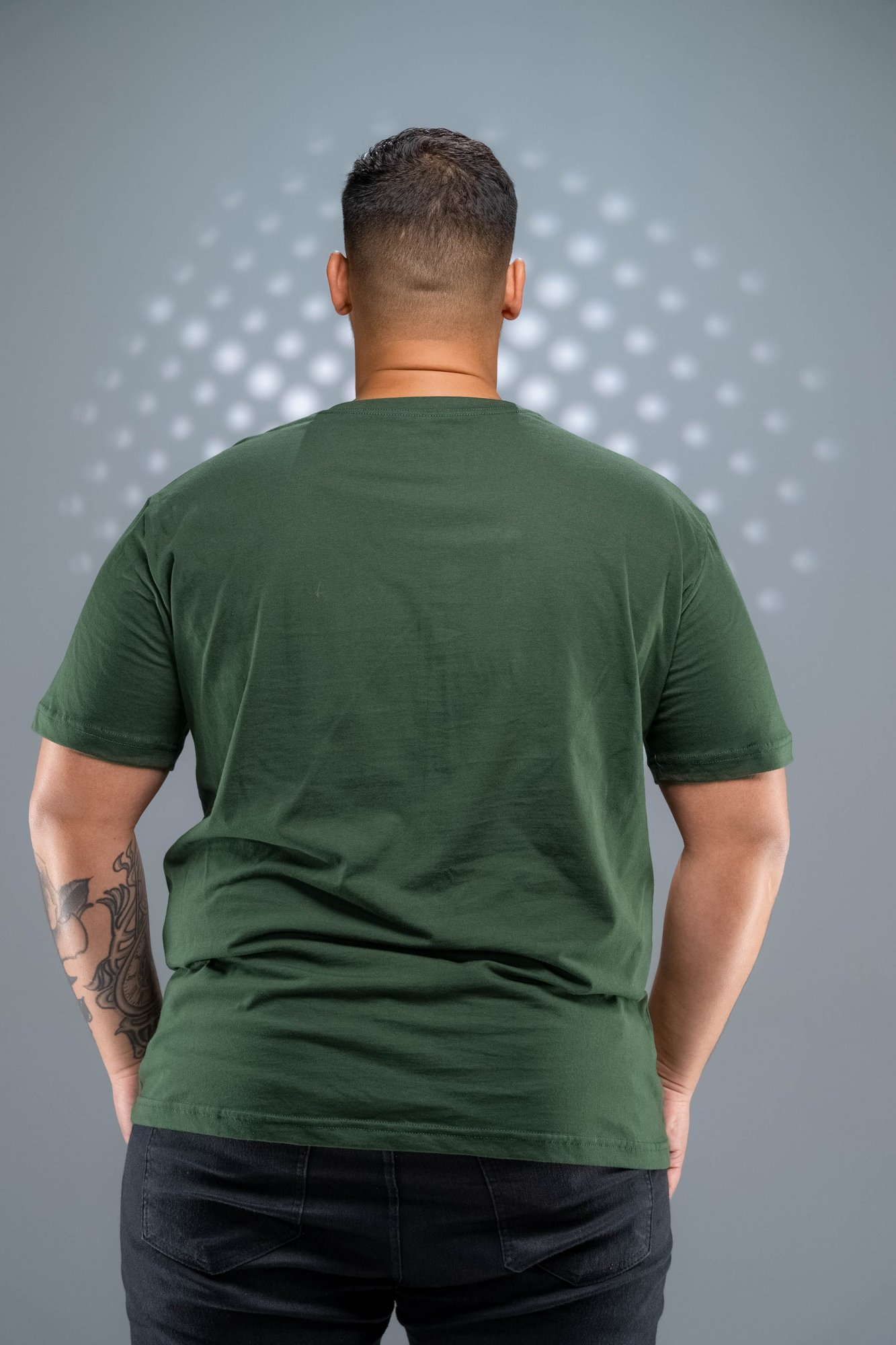 Camiseta 100% Algodão Penteado Plus Size Verde Musgo | Camisetas