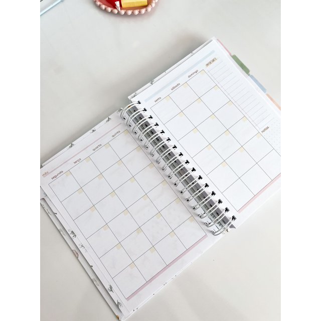 Planner com Divisórias - Sem Data - Inicial Nome | Papelaria Produtiva