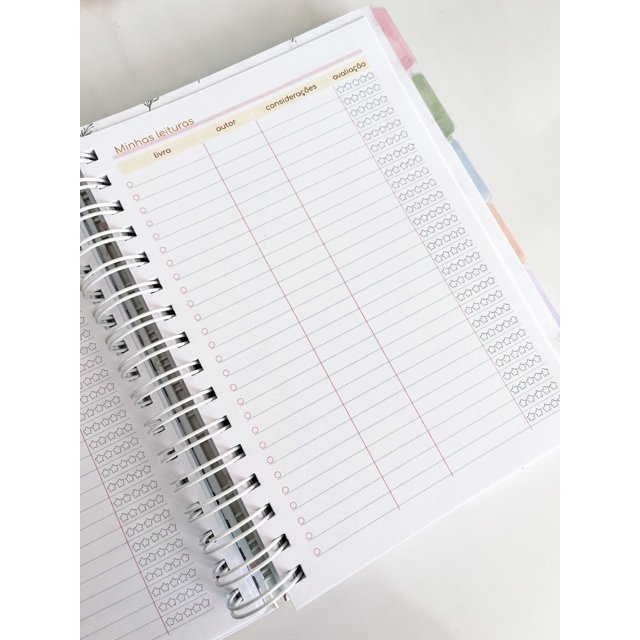 Planner Sem Data Planner com Divisórias - Sem Data - Inicial Nome | Papelaria Produtiva