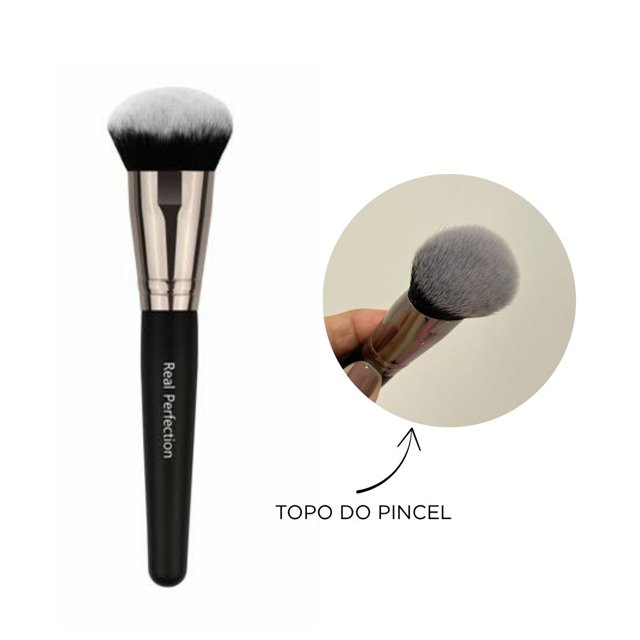 Detalhe do Pincel Kabuki Chanfrado R106 Real Perfection