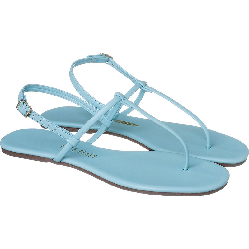 teal flat sandals