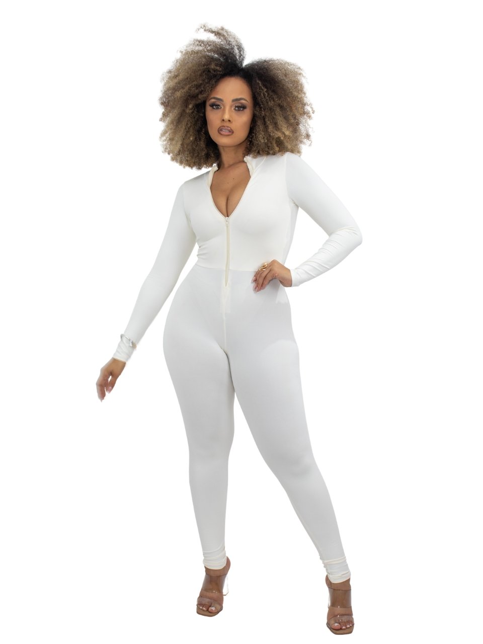 Macacão Feminino Manga Longa Com Zíper All Star Gringa Off Whiithe