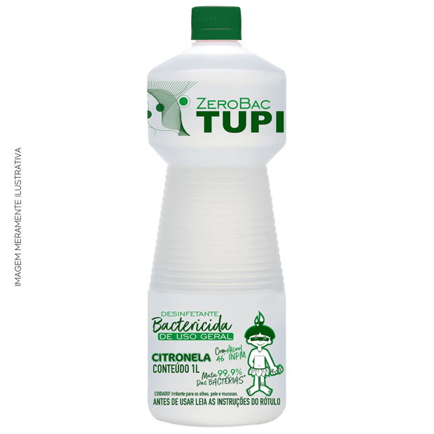 Zero Bac Álcool Líquido Zero Bac 1L Tupi | Casalimpp