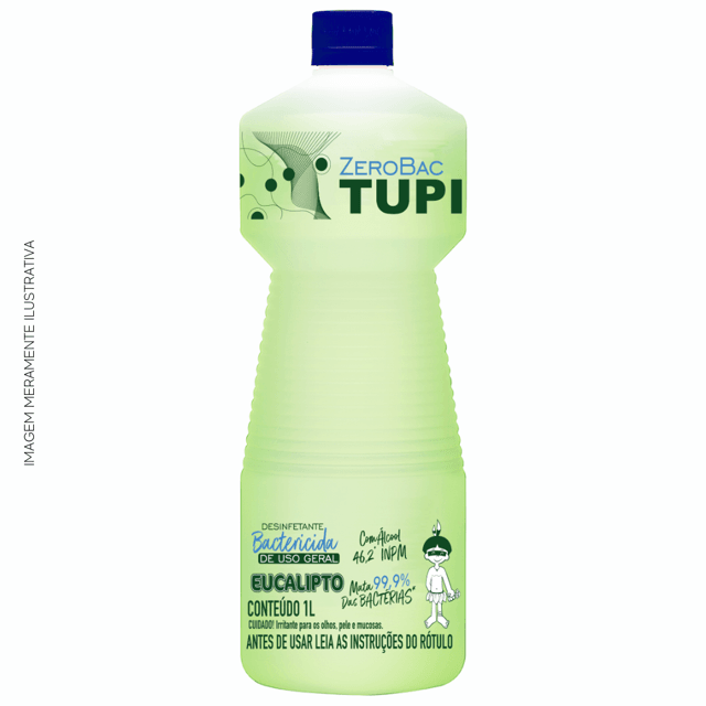 Zero Bac Álcool Líquido Zero Bac 1L Tupi | Casalimpp