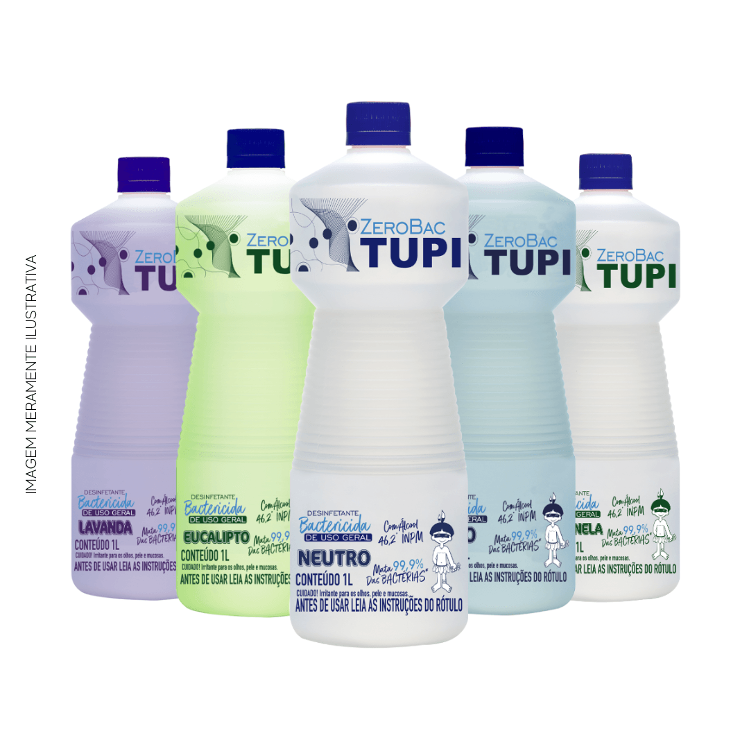 Zero Bac Álcool Líquido Zero Bac 1L Tupi | Casalimpp