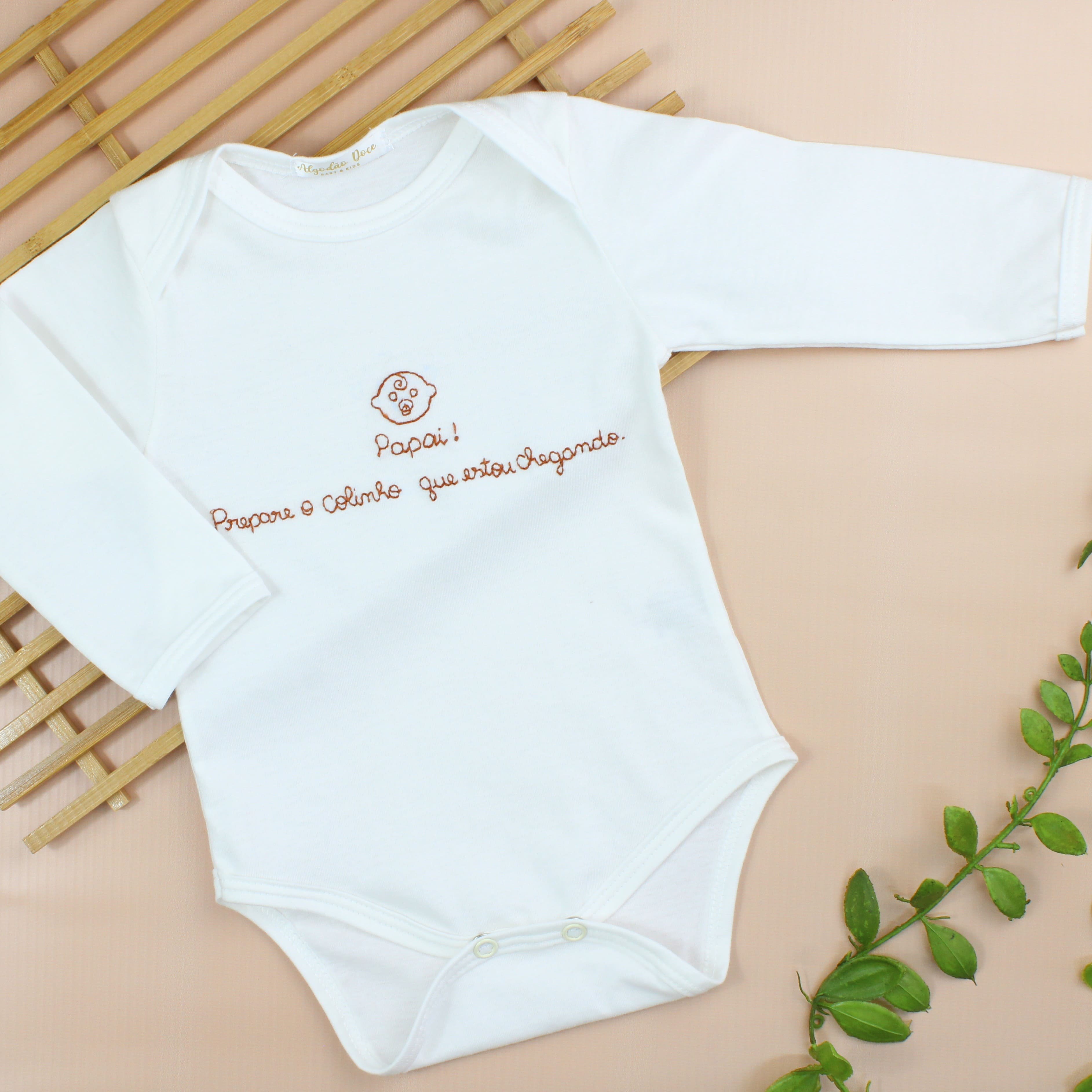 Body Bebê Bordado à Mão Personalizado É Aqui Na Algodão Doce Baby e ...